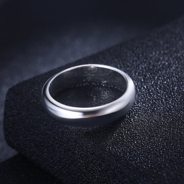 Enkel design ring rostfritt stål Silver