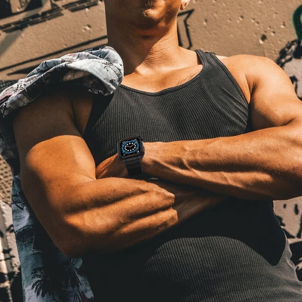 Kellon ranneke PC/TPU Musta Apple Watch 1-7 Gen 42/44/45 mm MultiColor Apple Watch 1-7 Gen 42/44/45 mm