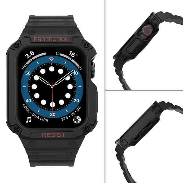 Kellon ranneke PC/TPU Musta Apple Watch 1-7 Gen 42/44/45 mm MultiColor Apple Watch 1-7 Gen 42/44/45 mm