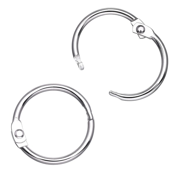 Ringer til dusjforheng og gardiner, 30 stk. Silver 60 mm