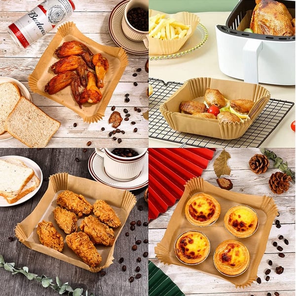 Airfryer papirindsatser non-stick 16 cm 50 stk Nature