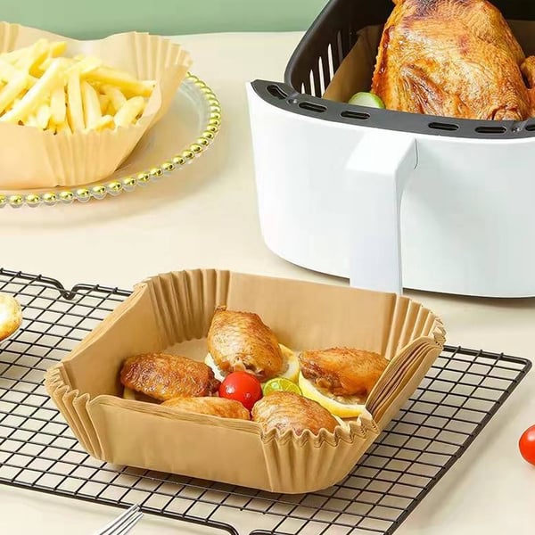 Airfryer papirindsatser non-stick 16 cm 50 stk Nature