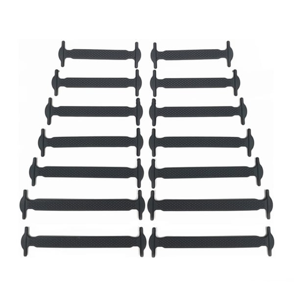 Knytfri elastiske skolisser Black