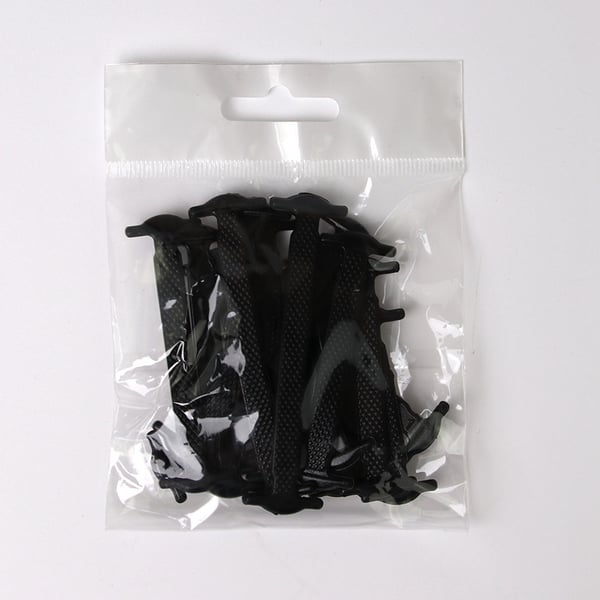 Knytfri elastiske skolisser Black