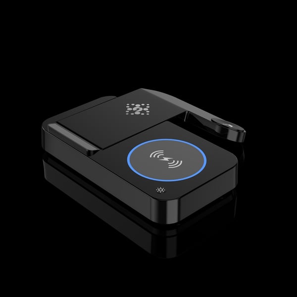 Trådløs lader for telefon, Airpods, Apple Watch, sammenleggbar Black