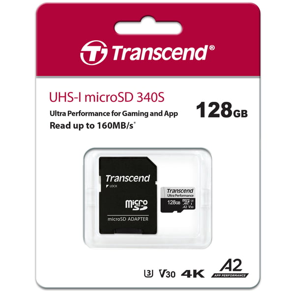 microSDXC 340S 128 GB U3 A2 V30 (R160/W125)