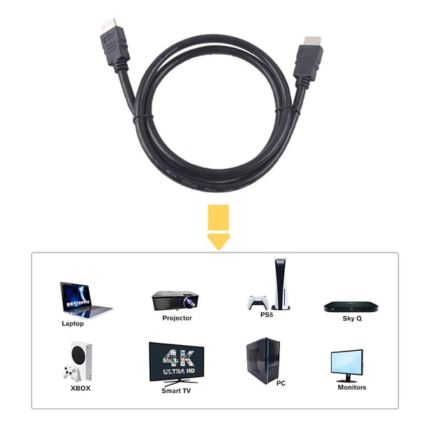 HDMI-kabel 4K 60Hz HDMI 2.0 Black 1 m