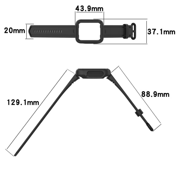 Klokkereim Black Xiaomi Mi Watch Lite/Redmi Watch 2/Xiaomi Mi Watch Lite 2/Xiaomi Redmi Watch 2 Lite/Redmi Horloge 2/Xiaomi Poco Watch