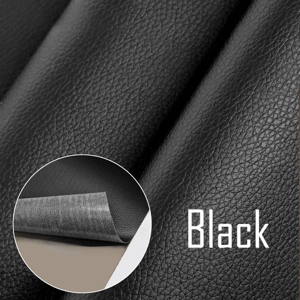 Selvklebende reparasjonslapper i syntetisk lær 30x25 cm Black