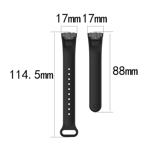 Klokkereim silikon Black Samsung Galaxy Fit SM-R370