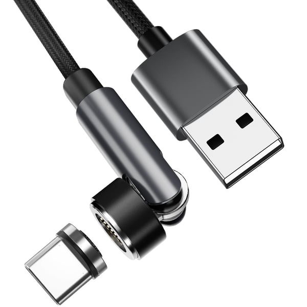 Magnetisk ladekabel med USB-C-kontakt Black 1 m