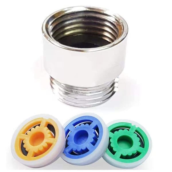Vannbesparende innsatser for dusjhode 3-pakning med adapter MultiColor