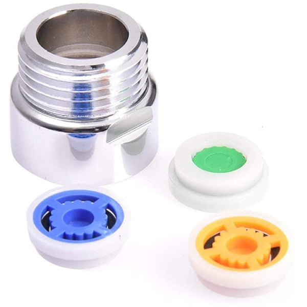 Vandbesparende indsatser til brusehoved 3-pak med adapter MultiColor