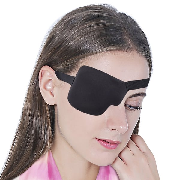 3D øjenmaske til højre øje med velcro Black