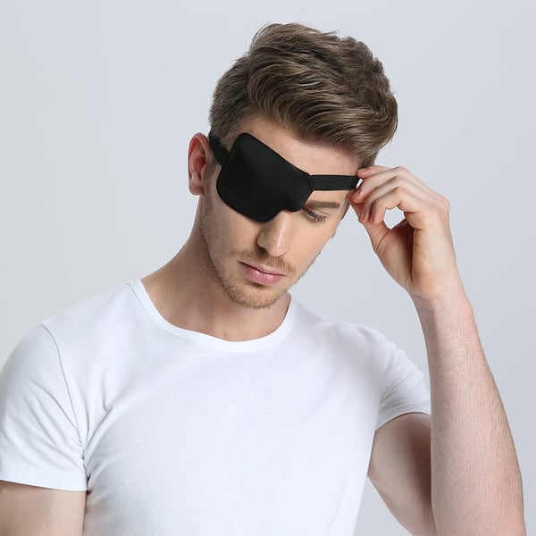 3D øyemaske for høyre øye med borrelås Black