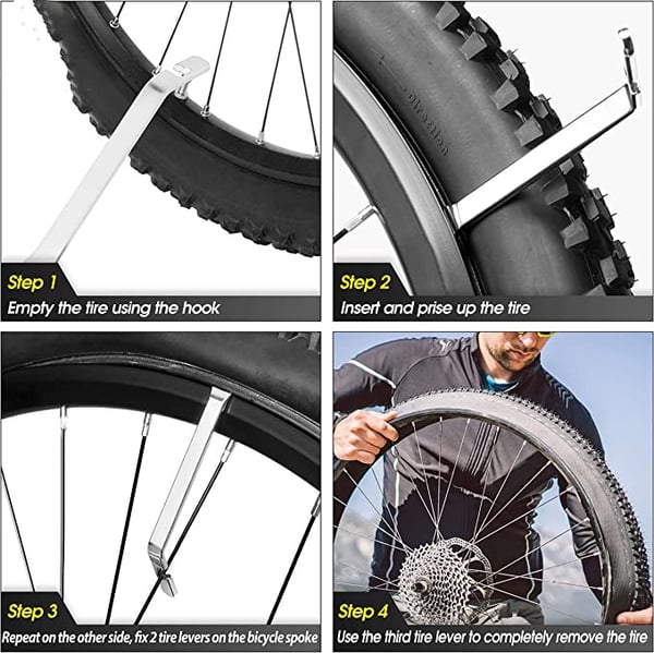 Cykeldäckspakar / Bytesverktyg, 3-pack Black