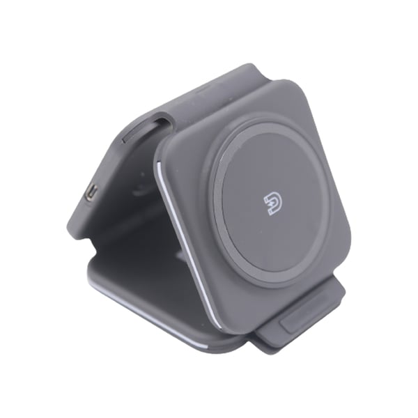 3 i 1 trådløs oplader Magnetisk foldbar ladestation Black