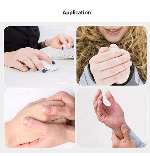 Tommelfingerhandsker, håndledsstøtte, fingerløse handsker 1 par Black L