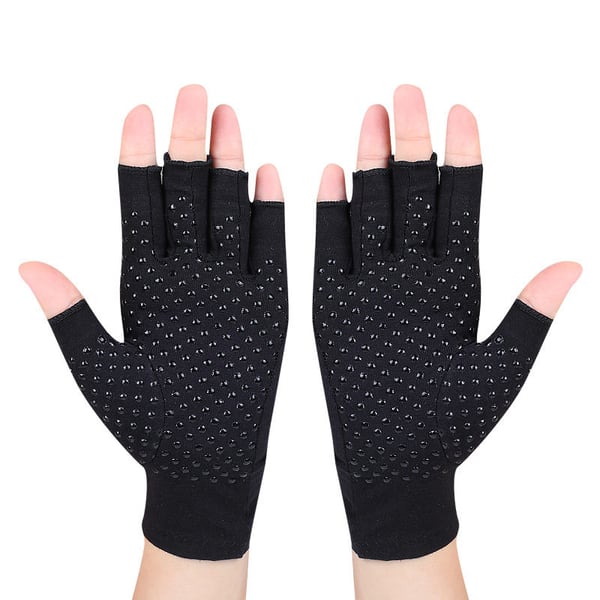 Fingerlösa Kompressionshandskar, 1 Par Black S