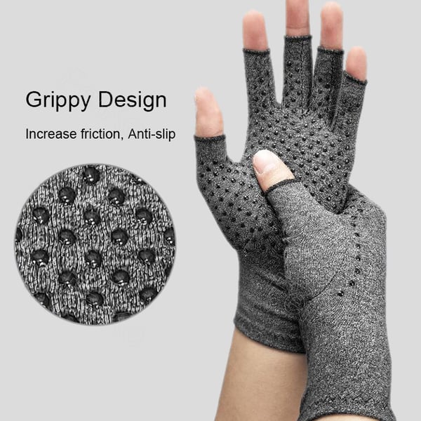 Kompressionshandsker Halvfinger 1 Par Grey S