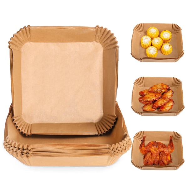 Air Fryer engångspapper för fritös 20x20 cm 100-pack Nature
