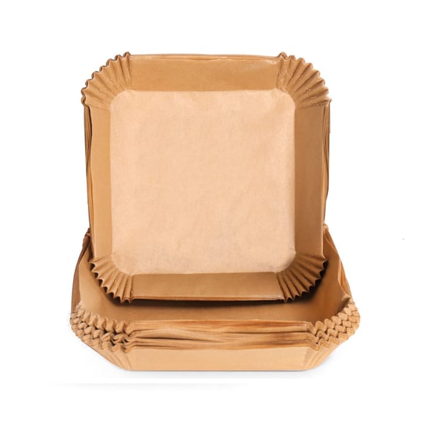 Engangsformer for Air Fryer frityrkoker 20x20 cm 100 stk. Nature