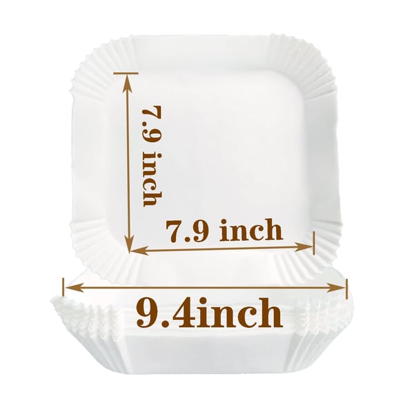Air Fryer engangspapir med håndtak for frityrkokere 100 stk White 20 cm