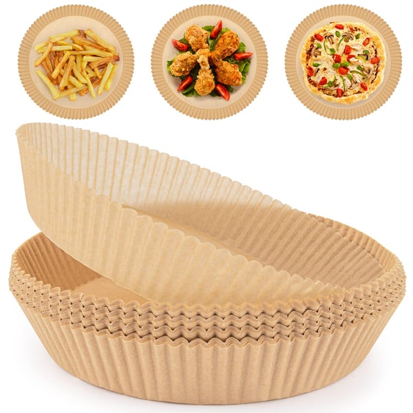 Air Fryer engangspapir for frityrkokere 20 cm 100 stk Nature