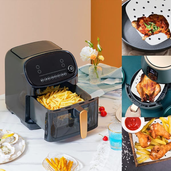 Air Fryer engangs, papirfôr non-stick 200-pak White 20.5 cm