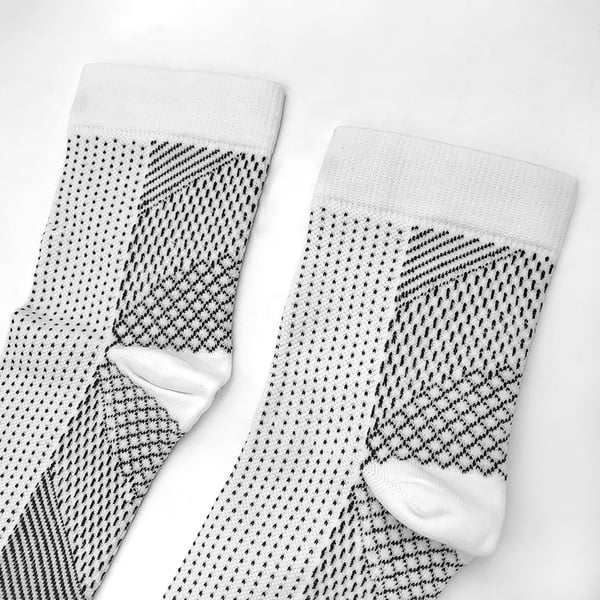 Lyhyet kompressiosukat 1 pari White S/M