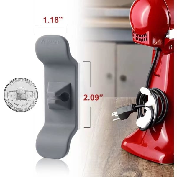 Ledningsholder for kjøkkenmaskiner 3-pak Black
