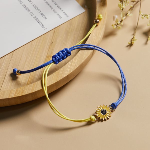 Makramé armbånd i ukrainske farger MultiColor