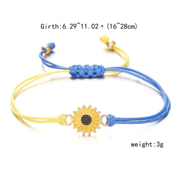 Makramé armbånd i ukrainske farger MultiColor