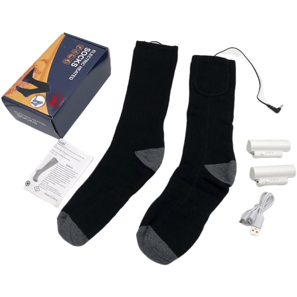Akkulämmitteiset sukat 2200 mAh Black