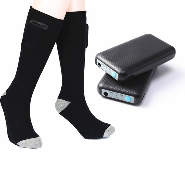 Akkulämmitteiset sukat 4000 mAh Black M