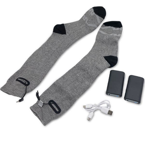 Akkulämmitteiset sukat 4000 mAh Grey M