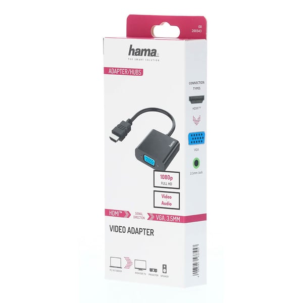 Adapter HDMI-VGA Full-HD 1080p Black