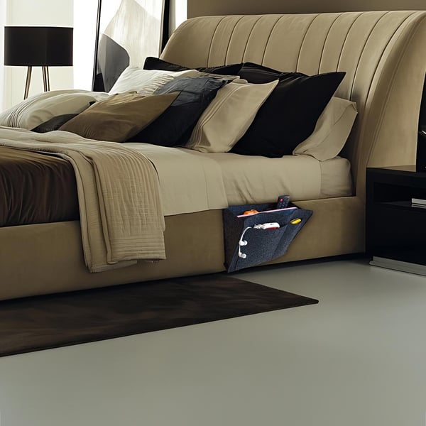 Filt opbevaringstaske til seng/sofa DarkGrey