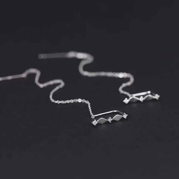 Pitkät korvakorut 1 pari Silver