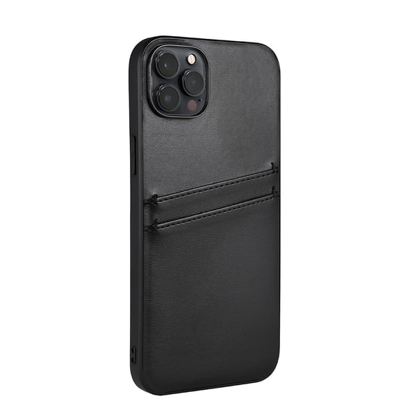 Back cover PU 2 card iPhone 14 Plus 6,7" Black