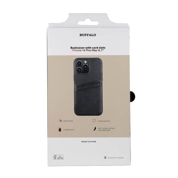 iPhone 14 Pro Max -suojakuori, PU, musta