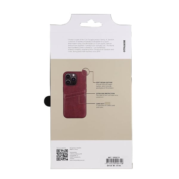 Back cover PU 2 card iPhone 14 Pro 6,1" Brown
