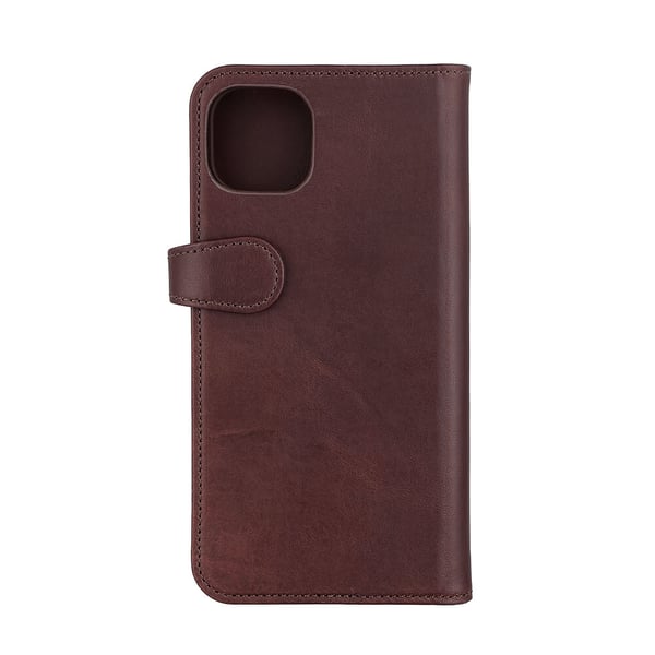 2in1 Wallet Leather 3 card iPhone 14 Plus Brown
