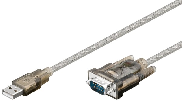 USB till serieport adapter, 1,5 m, transparent