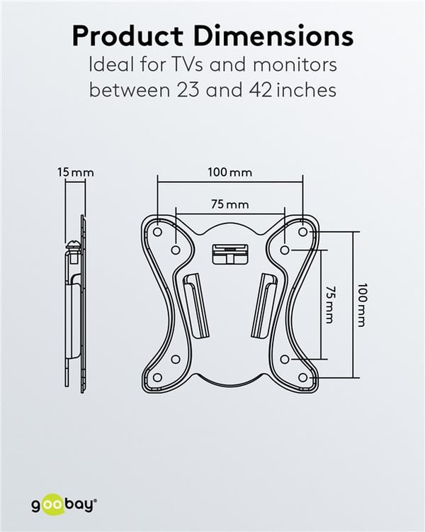 TV-väggfäste Basic FIXED (storlek S)
