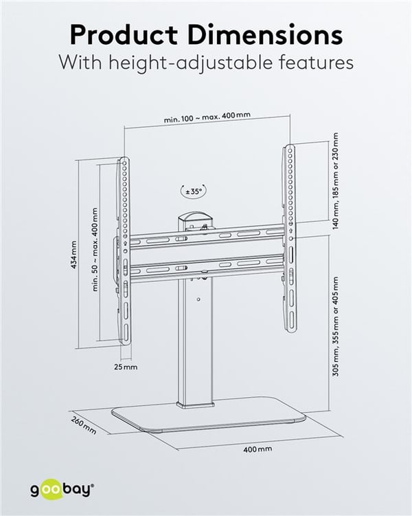 TV-bordstativ Basic Fix