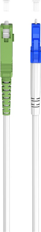 Fiberoptisk kabel (FTTH), Singlemode (OS2) White, vit (Simplex), 0,5 m