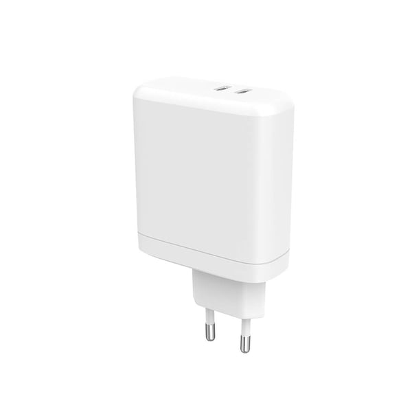 Charger 220V 2xUSB-C White PD 60W (PD 30W+PD30W)