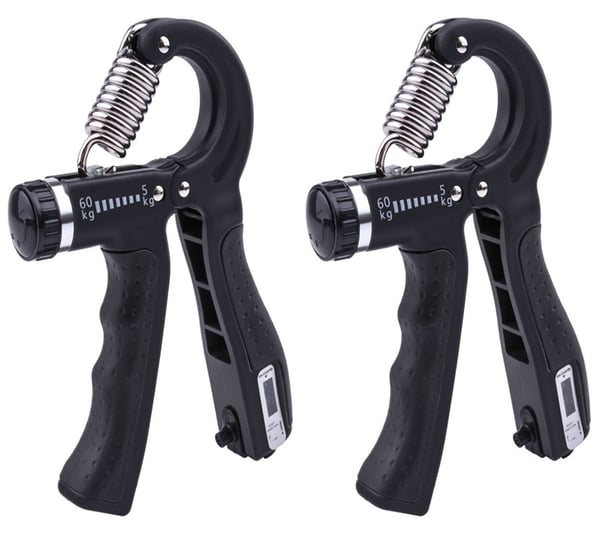 Håndgrepstrener med justerbar motstand 5-60 kg, 2-pakning Black Håndgrepstrener med justerbar motstand 5-60 kg, 2-pakning Black