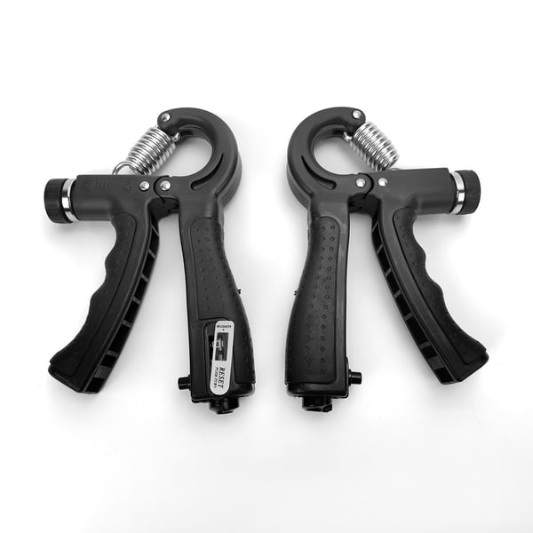 Håndgrepstrener med justerbar motstand 5-60 kg, 2-pakning Black